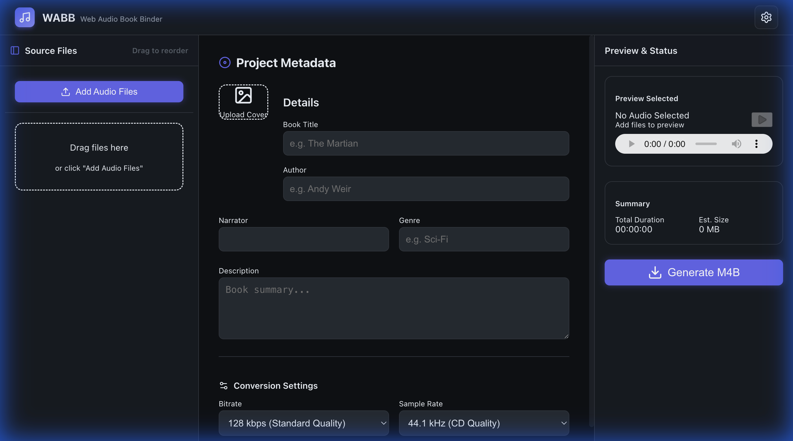 Audiobook Builder Screenshot