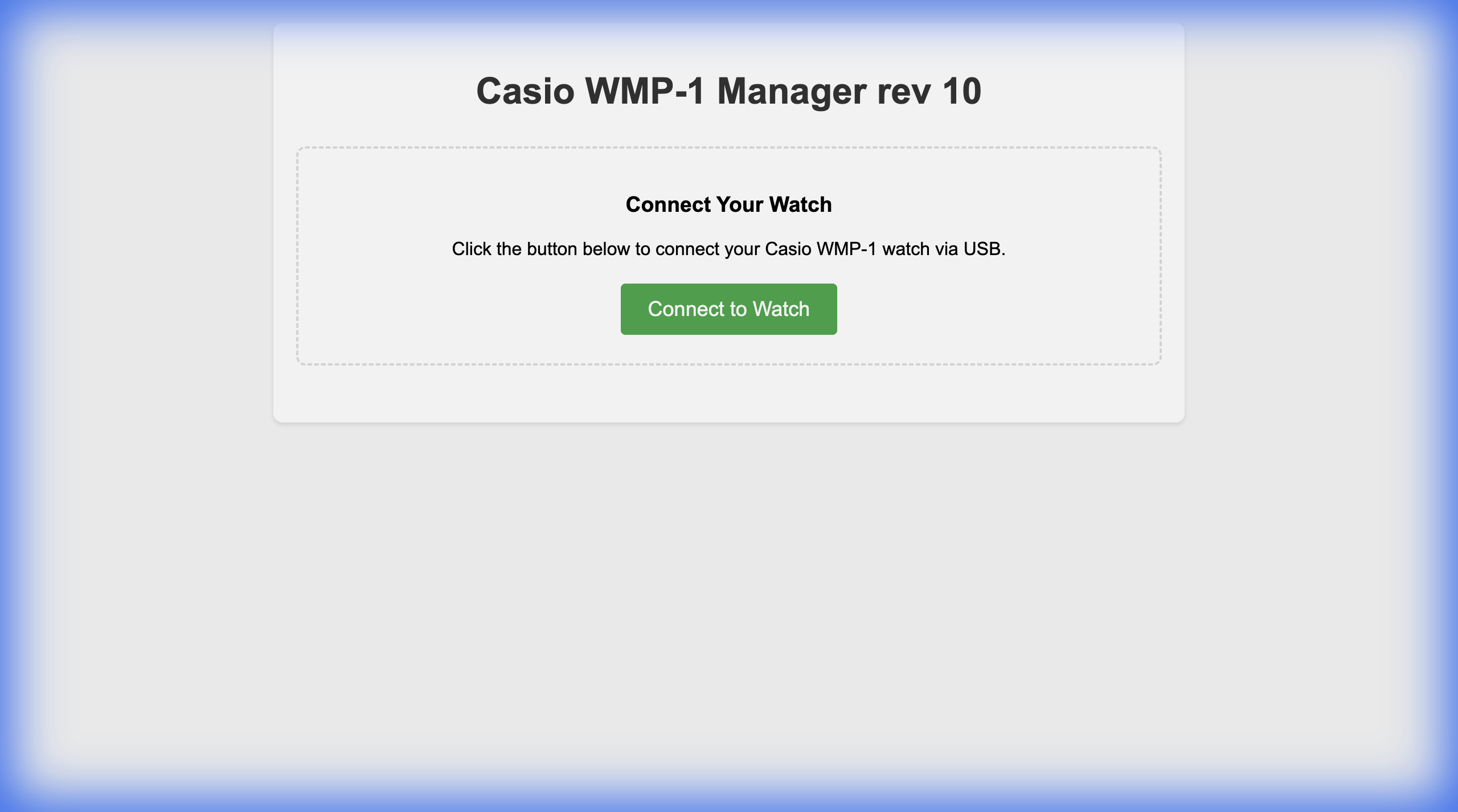 Casio WMP-1 WebUSB Uploader Screenshot